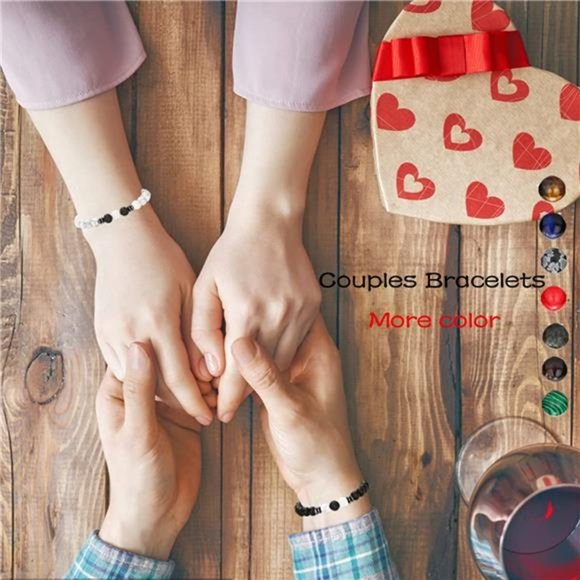 Mens Beaded Bracelets Matte Lava Rock Volcanic Stone Beads Fashion Jewelry - Picture 2 of 7